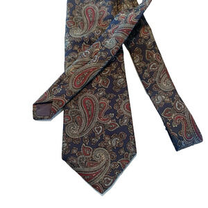 VINTAGE 102 Madison Tie Silk Mens Necktie Paisley Floral MCM 58 " Retro